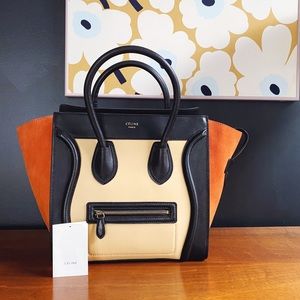 Celine Mini Luggage Tri-color Handbag